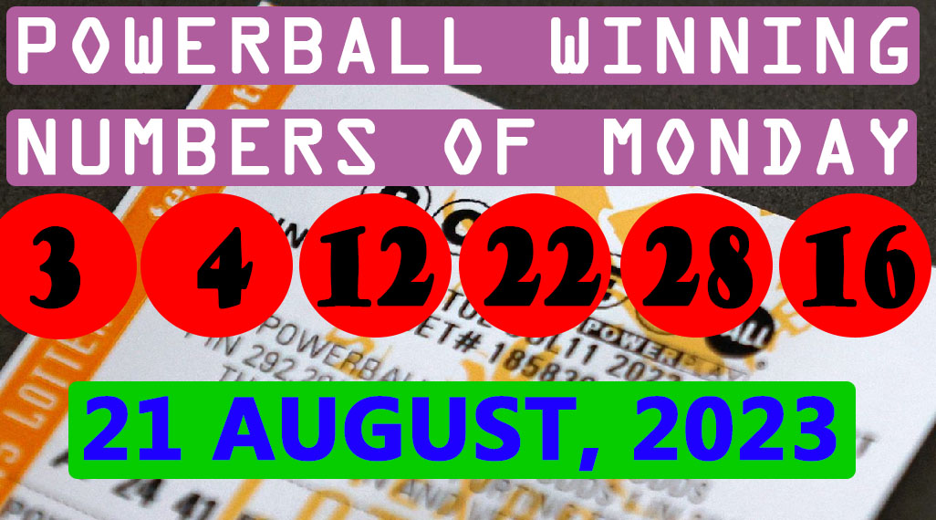 Powerball Winning numbers of 21 August.