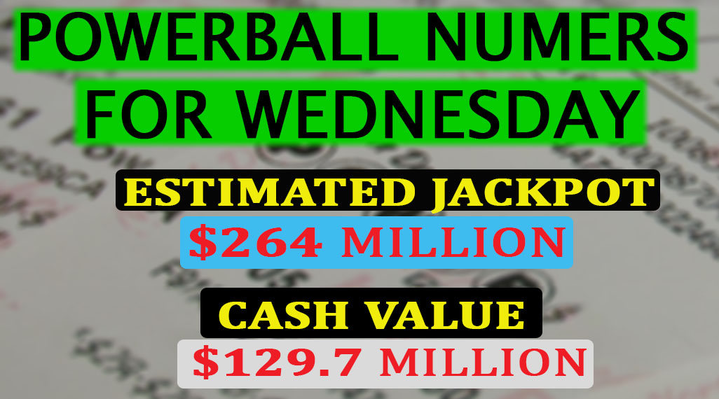 Powerball winning numbers for wednesday night